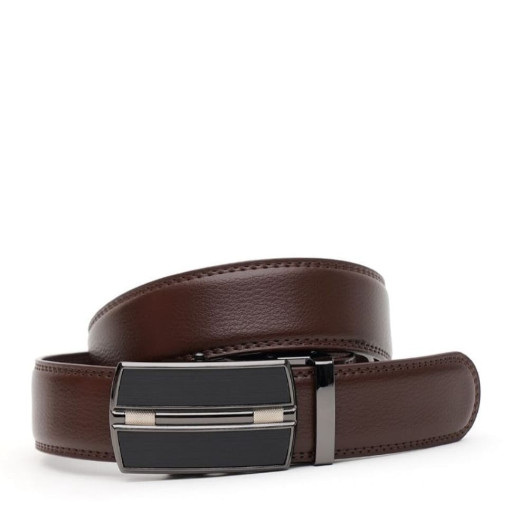 Чоловічий ремінь із натуральної шкіри V1GKX05-brown
