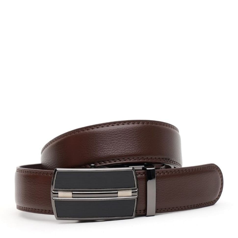 Genuine leather men's belt V1GKX05-brown