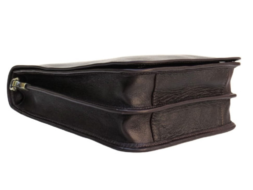 Темно-коричнева шкіряна сумка через плече Newery N4227GC