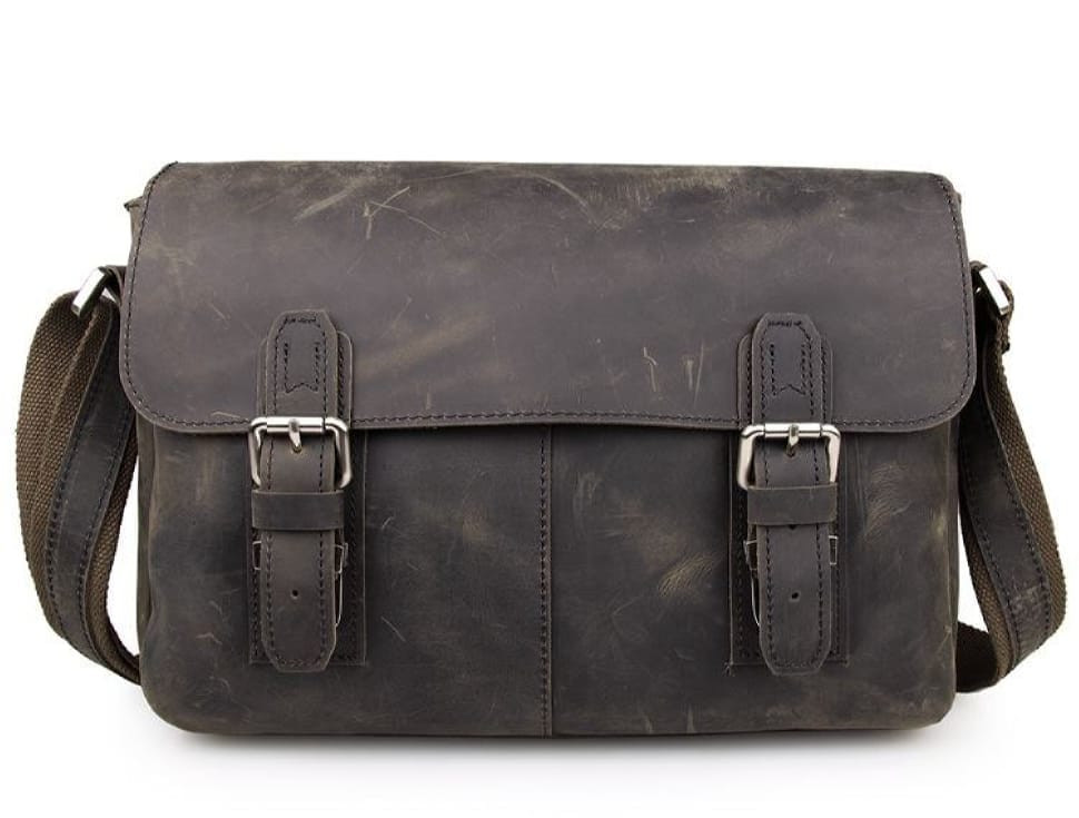Men's leather messenger bag made of genuine leather JD6002R John McDee