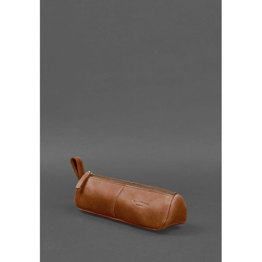 Шкіряний пенал-несесер (футляр для окулярів) 4.0 Світло-коричневий Crazy Horse