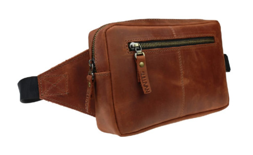 Сумка бананка на пояс 106-9(26) світло-коричнева