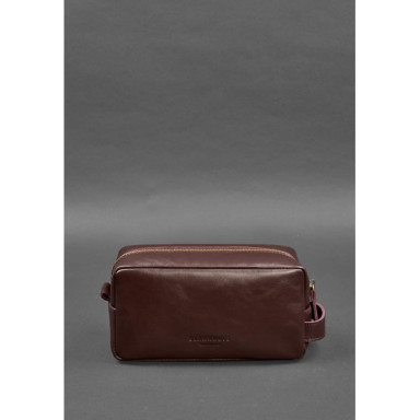 Leather cosmetic bag 6.0 burgundy
