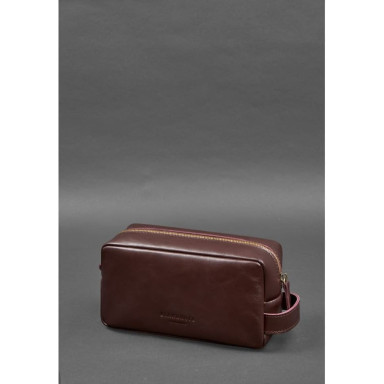 Leather cosmetic bag 6.0 burgundy