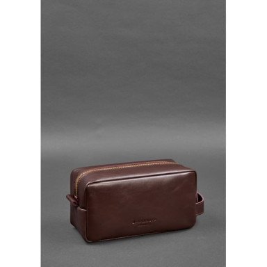 Leather cosmetic bag 6.0 burgundy