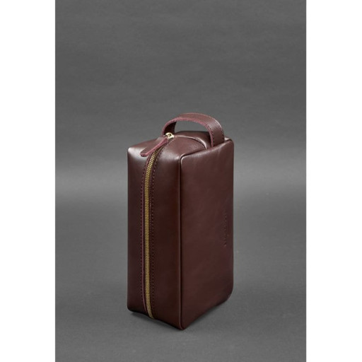 Шкіряна косметичка-несесер 6.0 бордовий