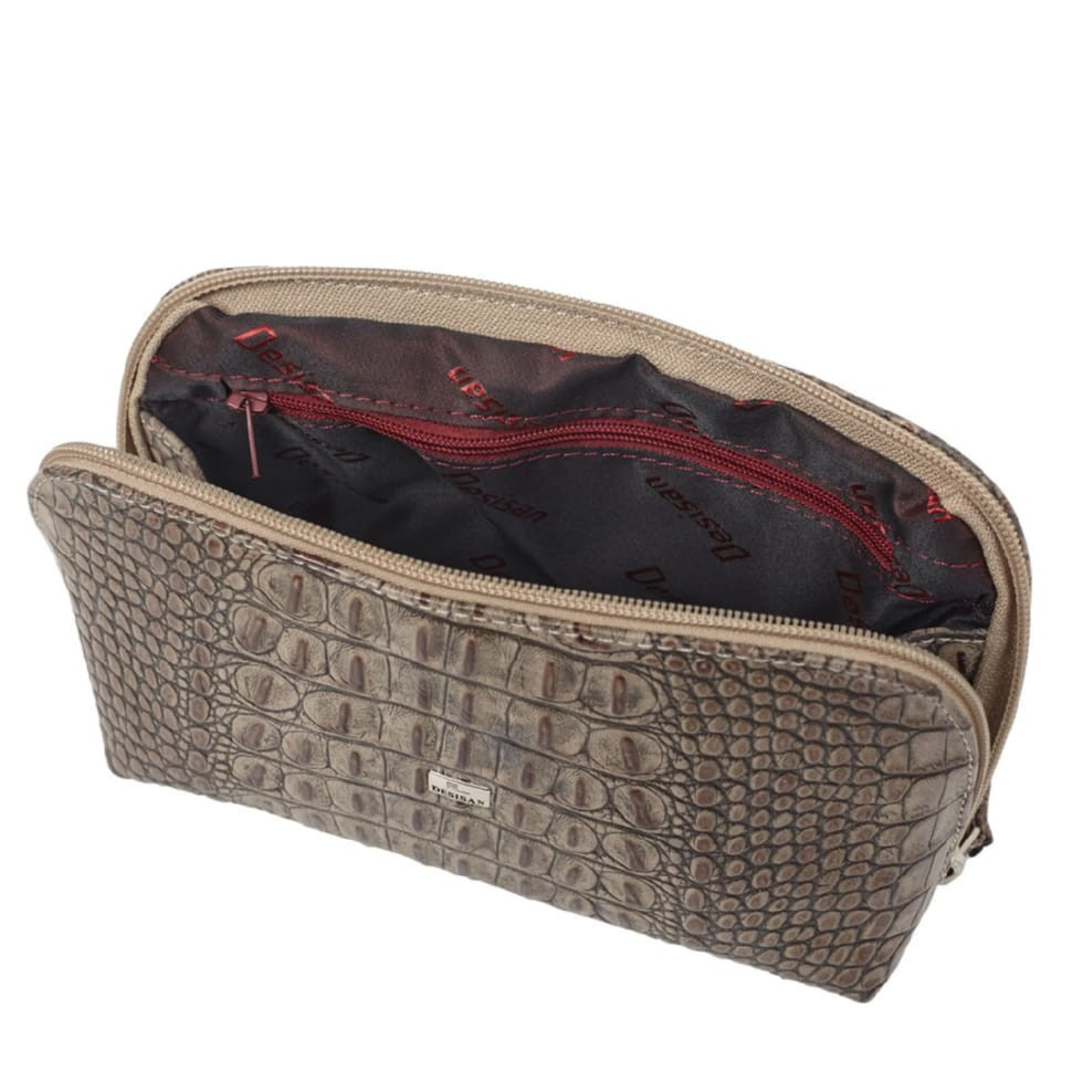 Косметичка шкіра Desisan 1-832 світло-бежевий кроко