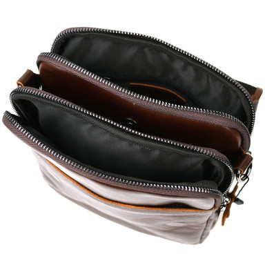 Mens three-compartment messenger shoulder bag Limary Lim-015GB