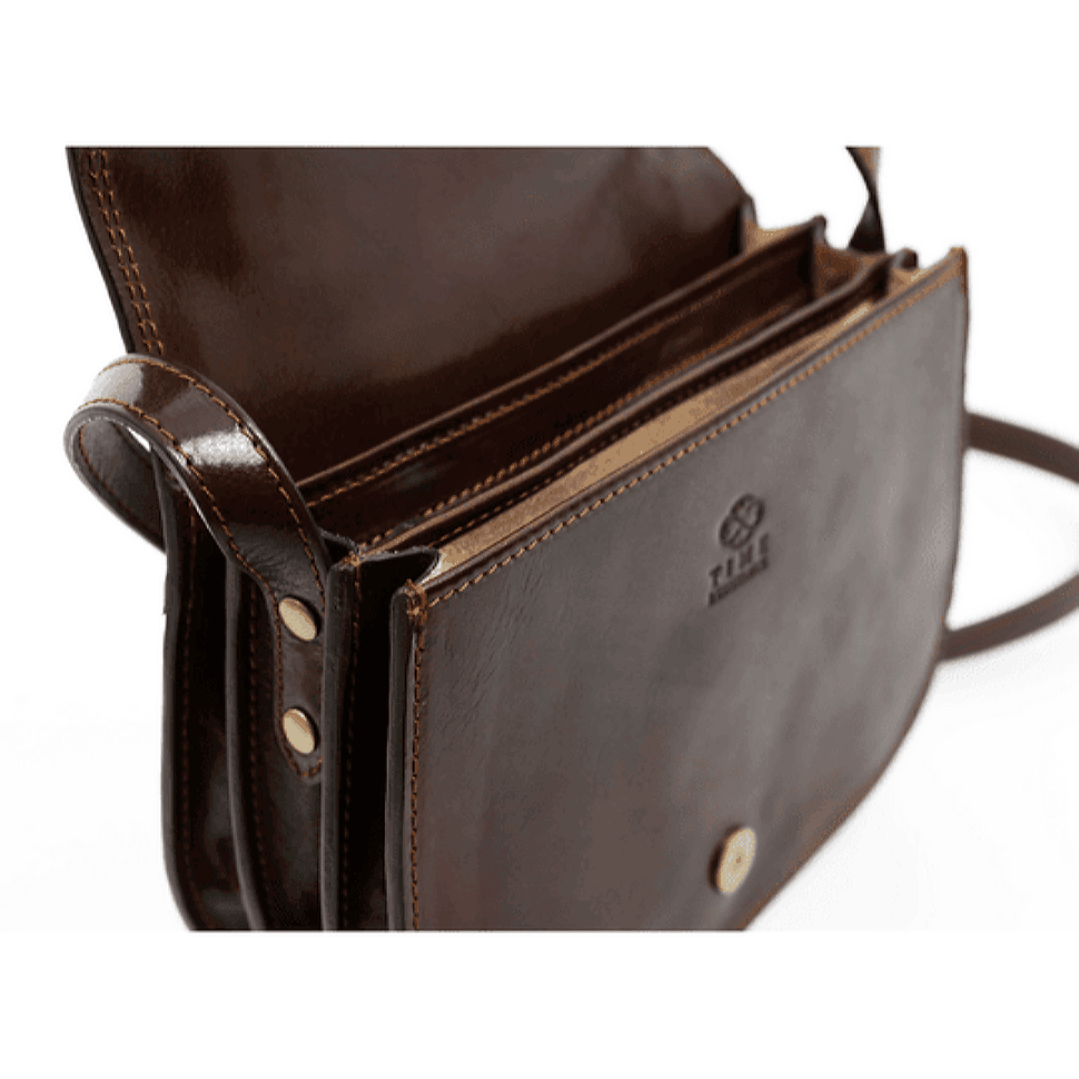 Шкіряна сумка кросбоді жіноча Time Resistance 5218501 - Moonfleet - коричнева