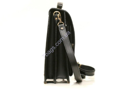 Manufatto black business briefcase made of genuine leather