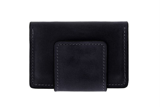 Візитниця на магніті, матова шкіра, синій GP