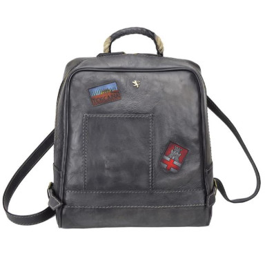 Pratesi BGR102 - Firenze Laptop Backpack in cow leather B102 Bruce Gray