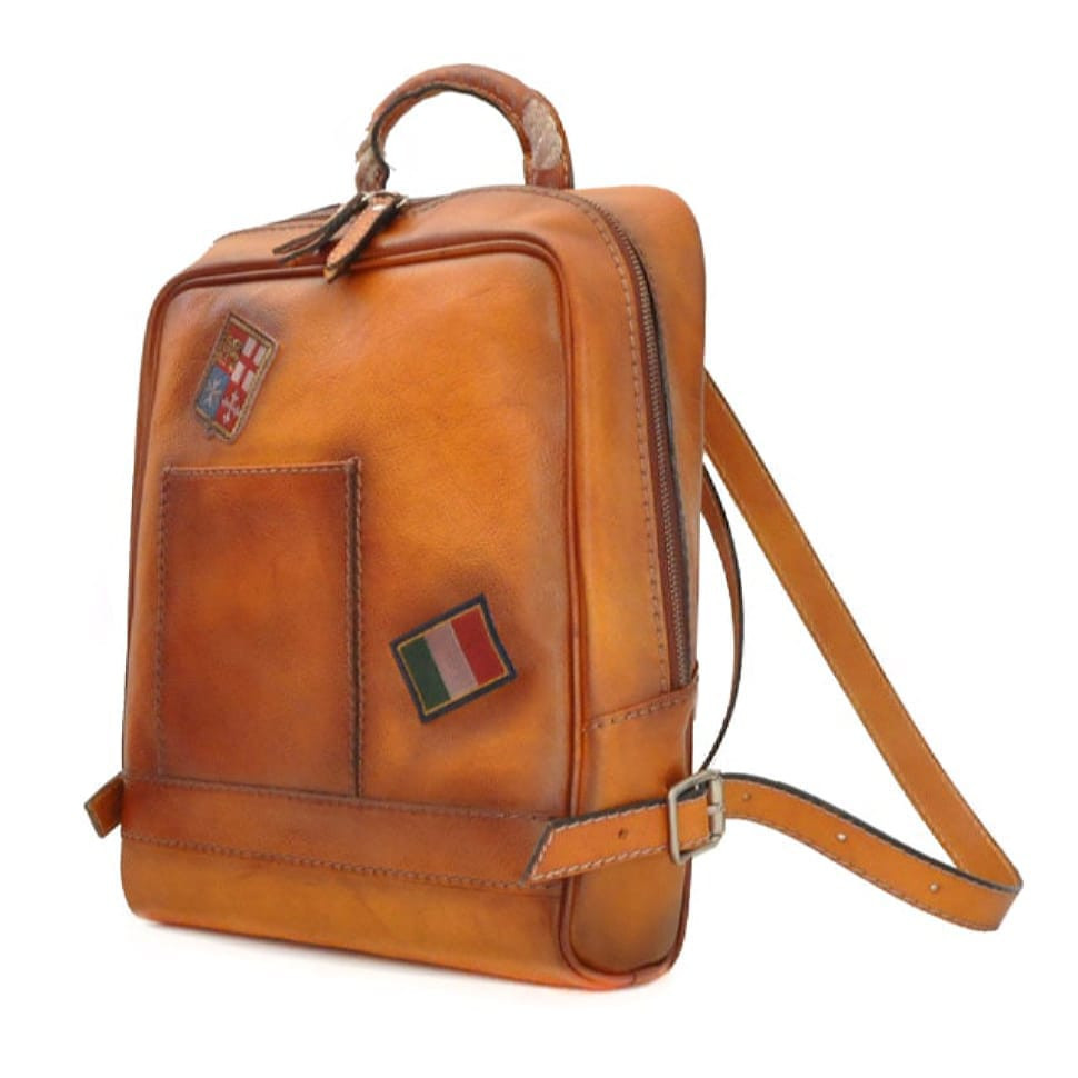 Pratesi BGR102 - Firenze Laptop Backpack in cow leather B102 Bruce Grey