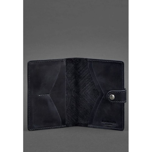 Жіноча шкіряна обкладинка для паспорта 3.0 Інді синя