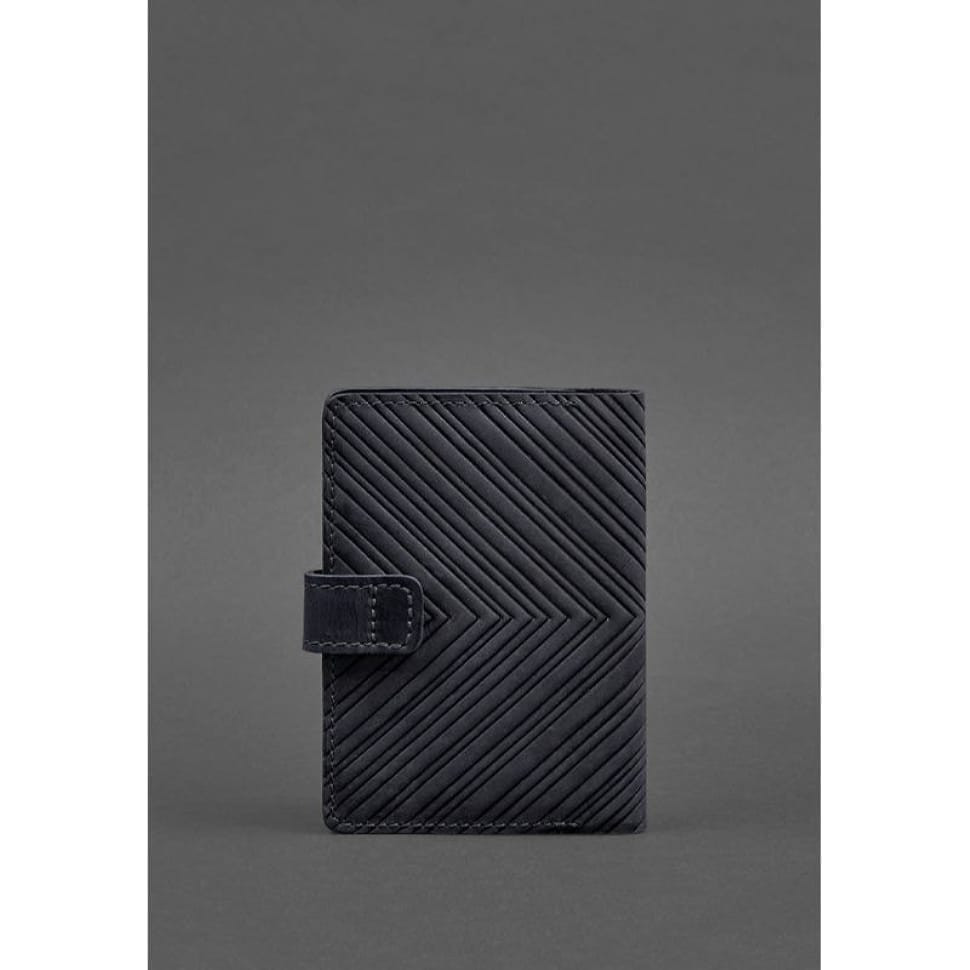 Жіноча шкіряна обкладинка для паспорта 3.0 Інді синя