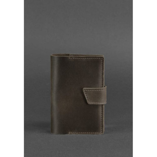 Шкіряна обкладинка для паспорта 4.0 темно-коричнева