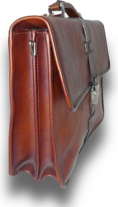 Pratesi BBL459 - Briefcase Pratomagno in cow leather Bruce Blue