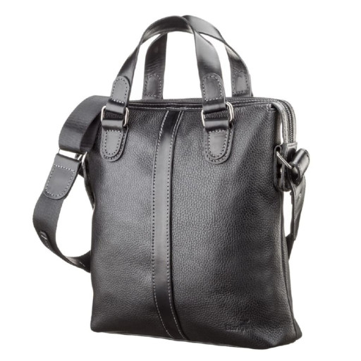 Сумка чоловіча SHVIGEL 11114 шкіряна Чорна