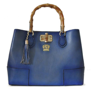 Pratesi BSB291 - Sarteano Shoulder Bag in cowhide leather Bruce Sky Blue
