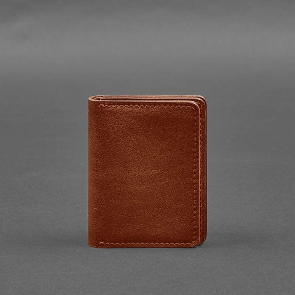 Leather cover for driver's license, ID and plastic cards 2.0 light brown