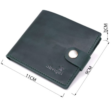 Vintage Leather Wallet Shvigel 16435 Green