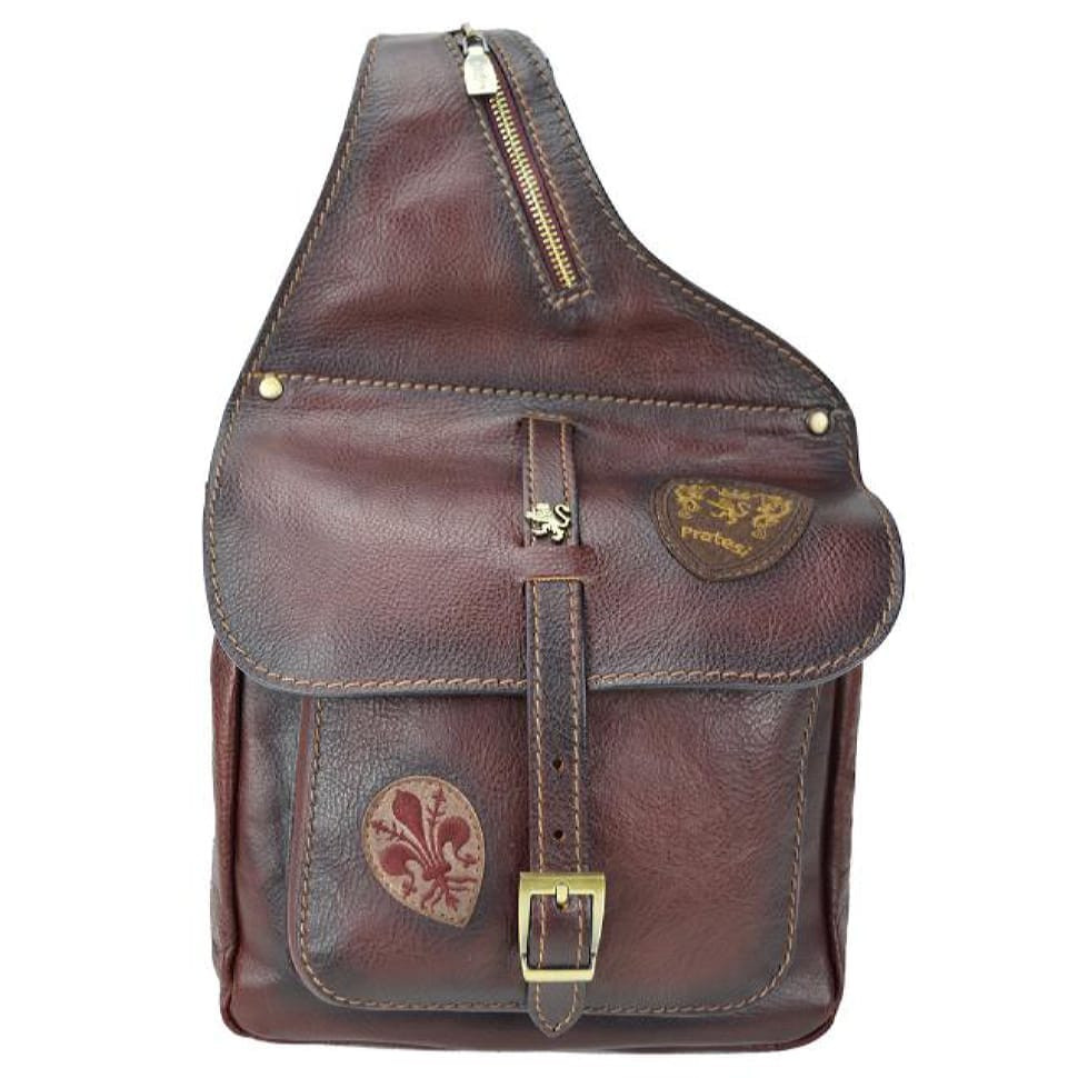 Pratesi BCH135/PE - Bisaccia 135/PE Cross Body Bag in cow leather Bisaccia B135/PE Chianti