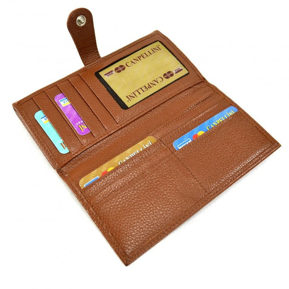 Гаманець жіночий шкіряний CANPEL 157-301 рудий флотар