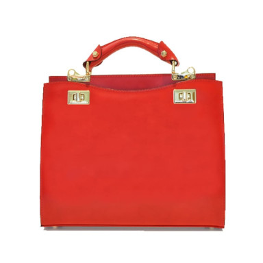 Pratesi RCL150/32 - Anna Maria Luisa de' Medici Medium Lady Bag in cow leather Radica Cherry