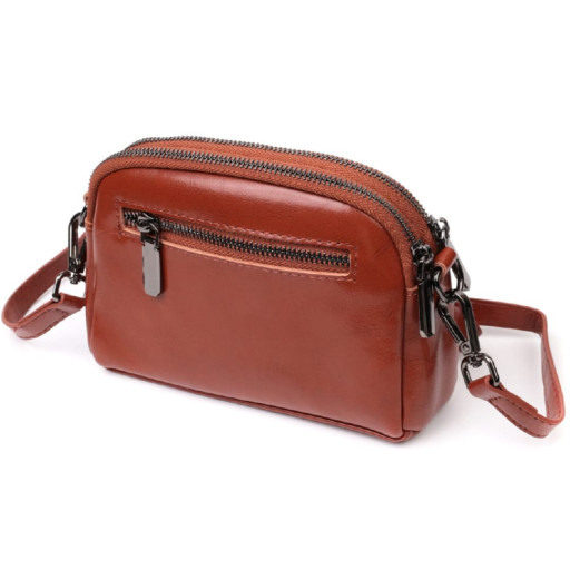 Глянсова жіноча сумка на кожен день з натуральної шкіри Vintage 22419