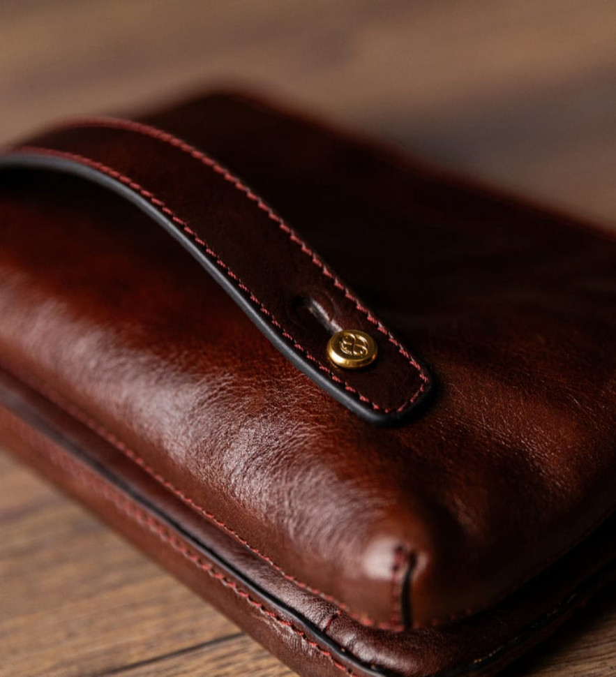 Шкіряний клатч - Ulysses - Коричневий колір - Time Resistance 5241701