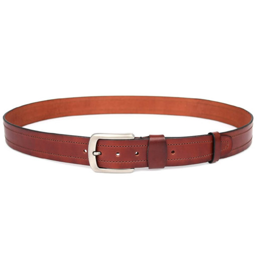Ремінь шкіряний коньячний з рядком 40мм чоловічий Limary sk400221