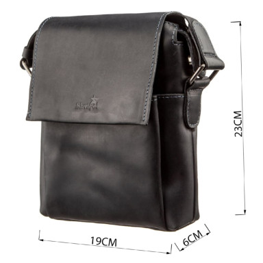 Men's bag matte SHVIGEL 11173 leather Black