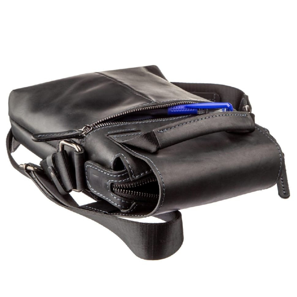 Men's bag matte SHVIGEL 11173 leather Black
