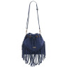 Замшева жіноча сумка відро Tuscany TL142291 з бахромою