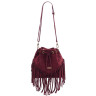 Замшева жіноча сумка відро Tuscany TL142291 з бахромою