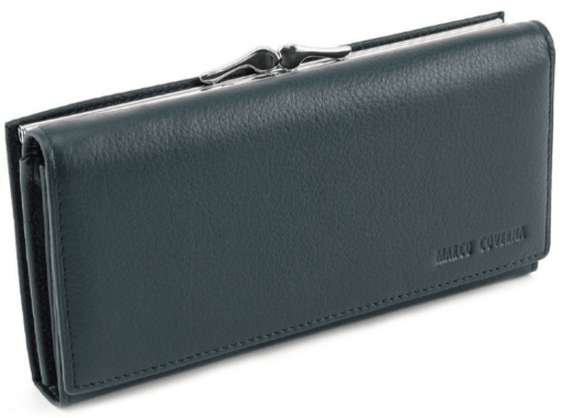 Зелений шкіряний гаманець Marco coverna MC-1412-7