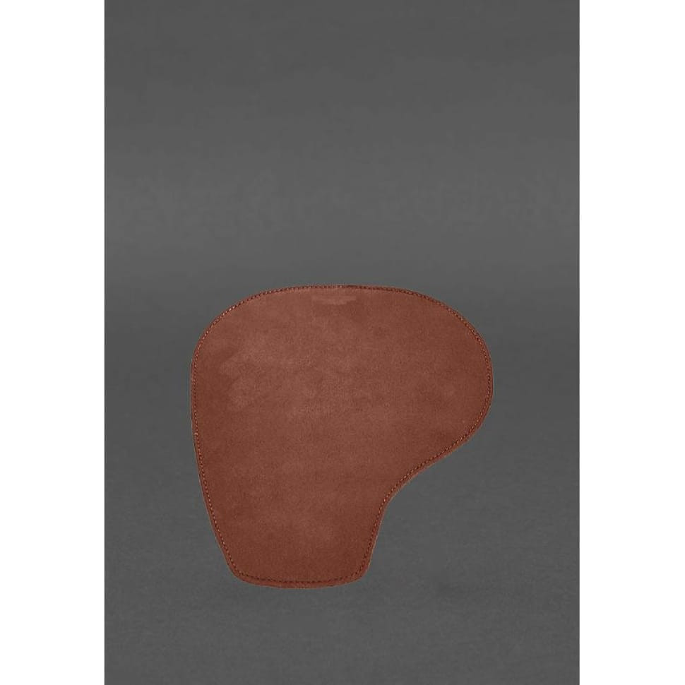 Килимок для мишки "Грушка" із натуральної шкіри світло-коричневий Crazy Horse