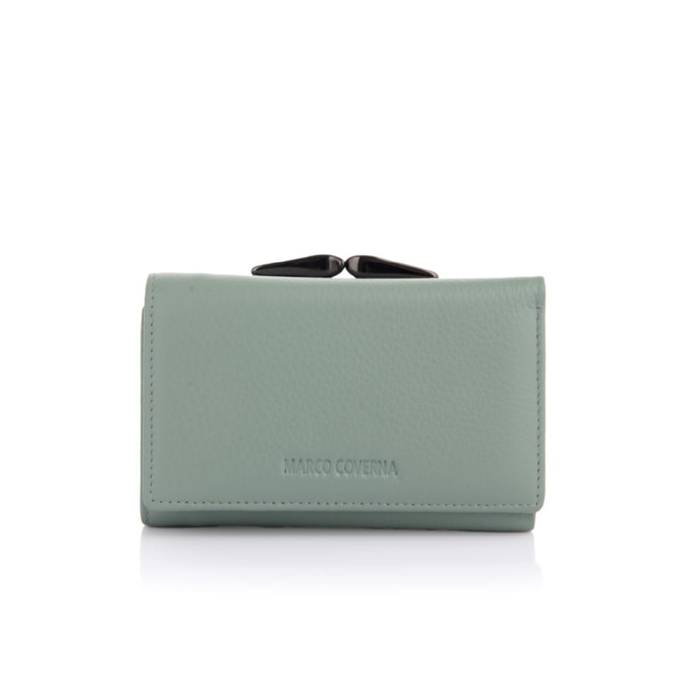 Stylish women`s wallet made of genuine leather Marco Coverna W003 Light Green