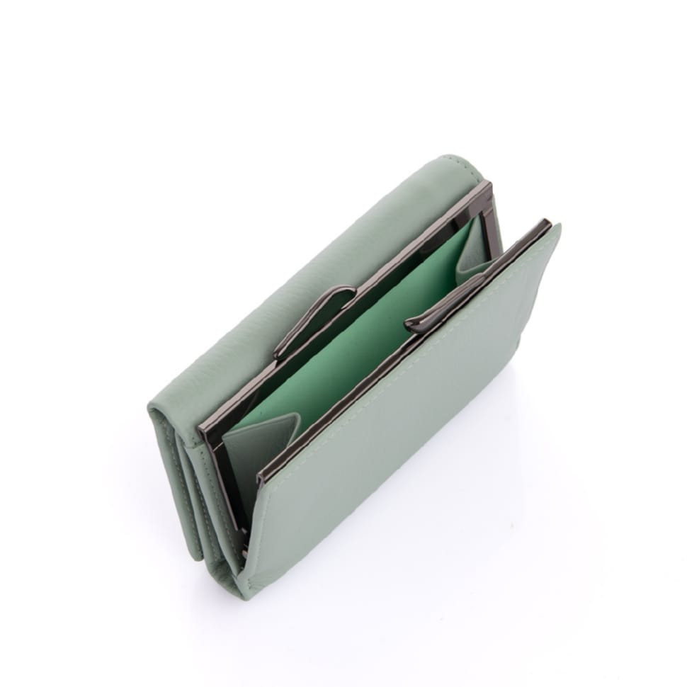 Stylish women`s wallet made of genuine leather Marco Coverna W003 Light Green