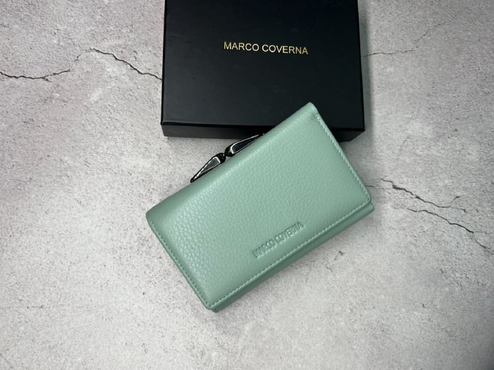 Stylish women`s wallet made of genuine leather Marco Coverna W003 Light Green
