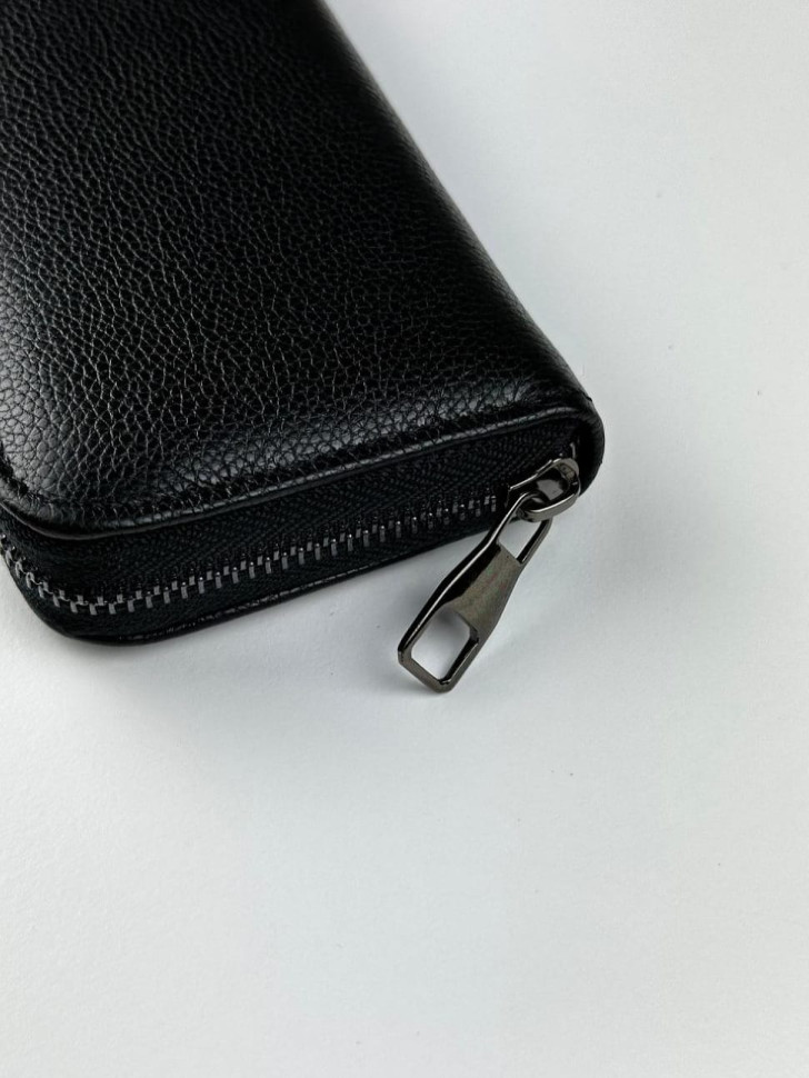Genuine grain leather clutch wallet SV001 (black)