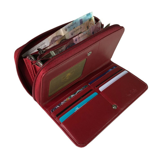 Leather wallet New Rainbow 1192 rosso red