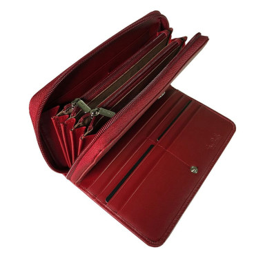Leather wallet New Rainbow 1192 rosso red