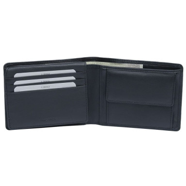 Leather wallet Cortina 5012 nero black