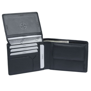 Leather wallet Cortina 5012 nero black