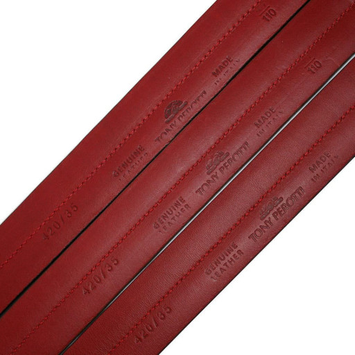 Ремінь шкіряний 420 cognac коньячний TONY PEROTTI