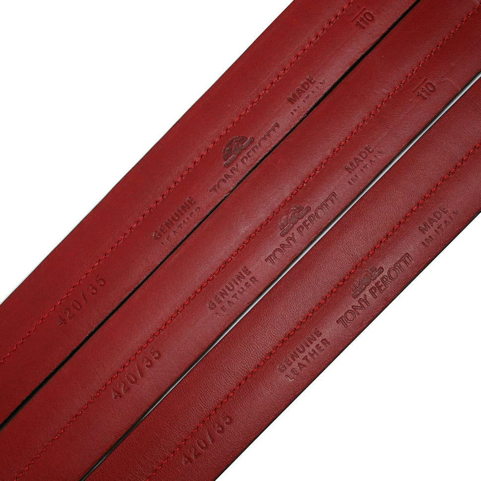 Ремінь шкіряний 420 cognac коньячний TONY PEROTTI