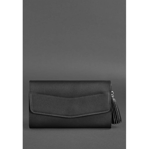 Шкіряна жіноча сумка Еліс чорна