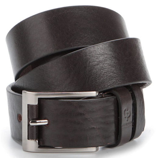 Чоловік елітний шкіряний ремінь GRANDE PELLE 00776 Коричневий