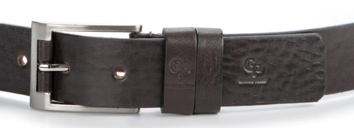 Чоловік елітний шкіряний ремінь GRANDE PELLE 00776 Коричневий